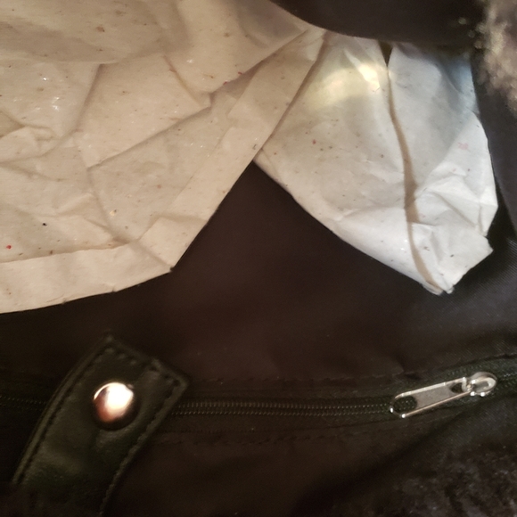 Faux leather fur trimmed tote bag - Picture 6 of 10